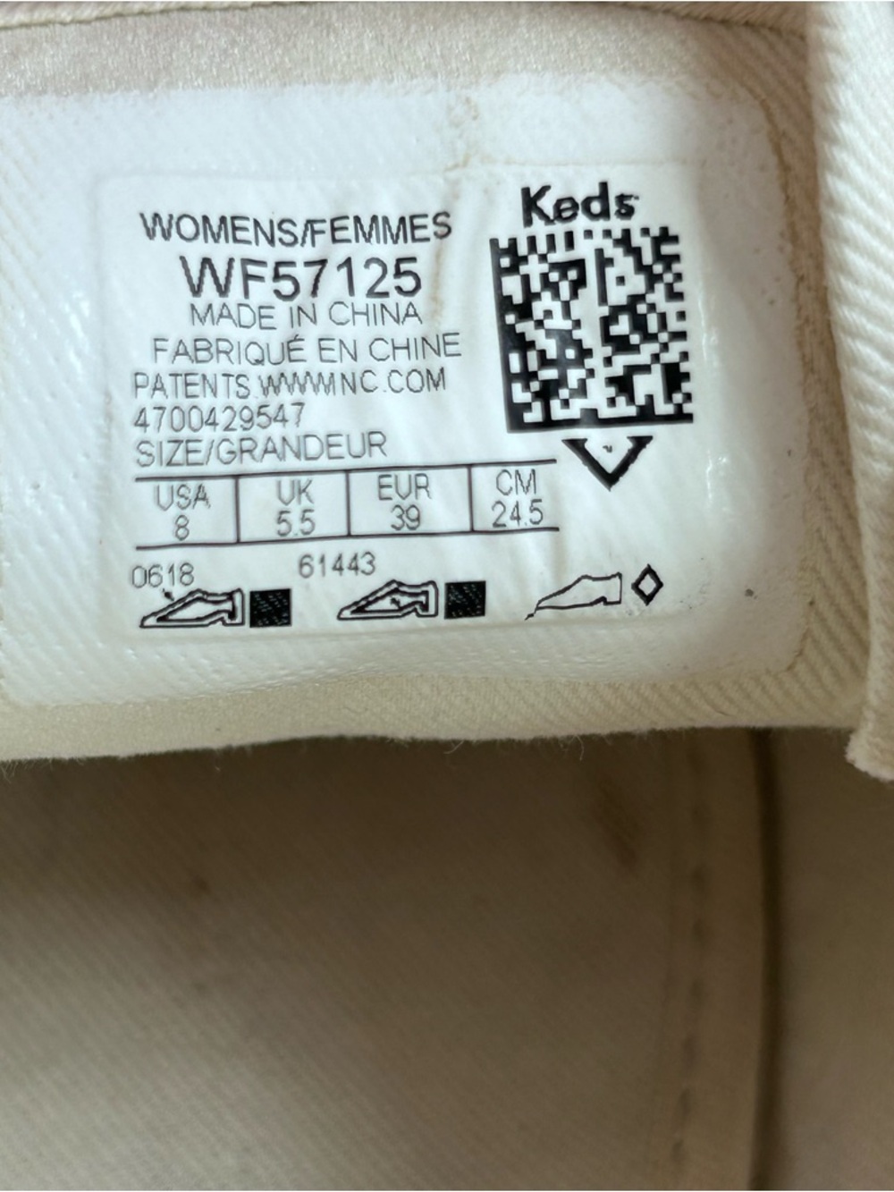 Keds x Kate Spade Glitter Sneakers Womens Size 8 Champagne Silver Ribbon Laces - Picture 12 of 12